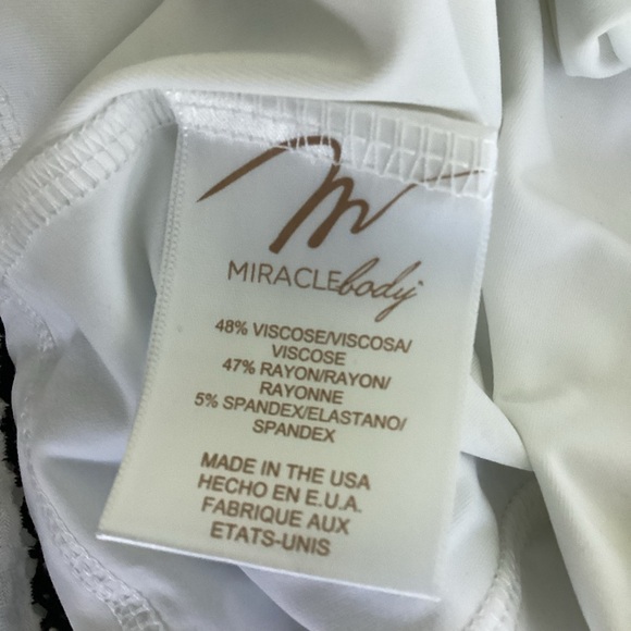 Miracle Body Miraclesuit Coverup Womens Large Black White Slimming Shapewear NWT - Picture 7 of 13